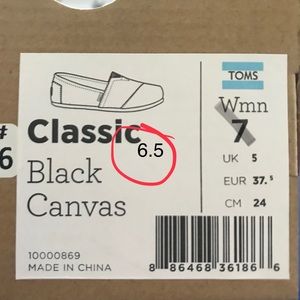 Black Classic Canvas Toms